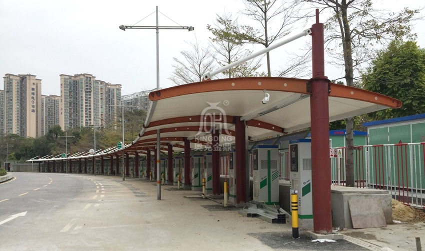 深圳寶安公交充電站膜結構工程