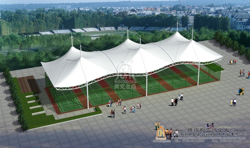 深圳市煙草工業公司網球場膜結構