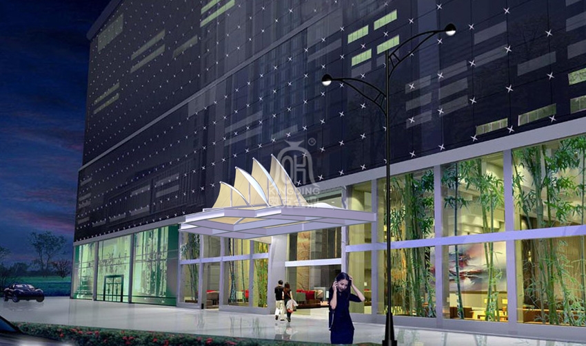 深圳天地人和酒店門頭膜結構