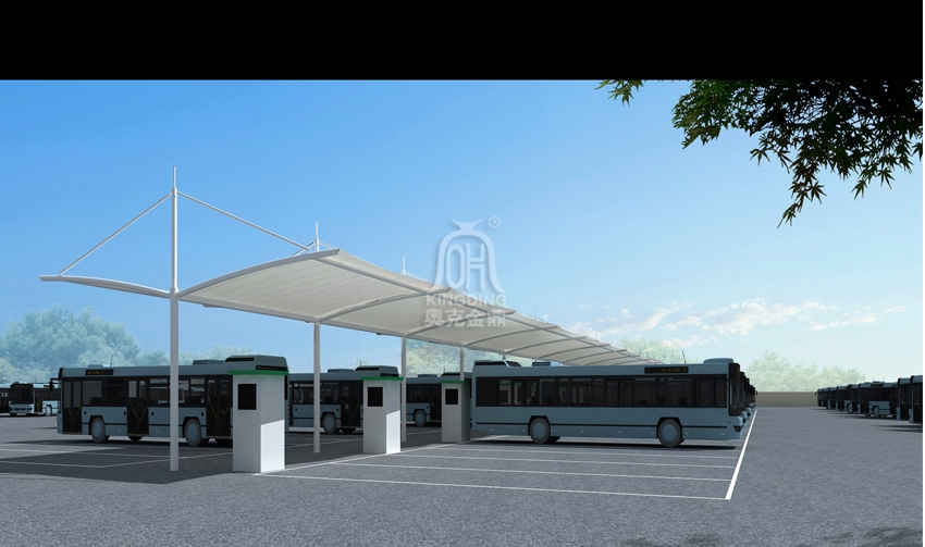 深圳市前海四、五站場公交總站充電樁膜結構加蓋改造項目