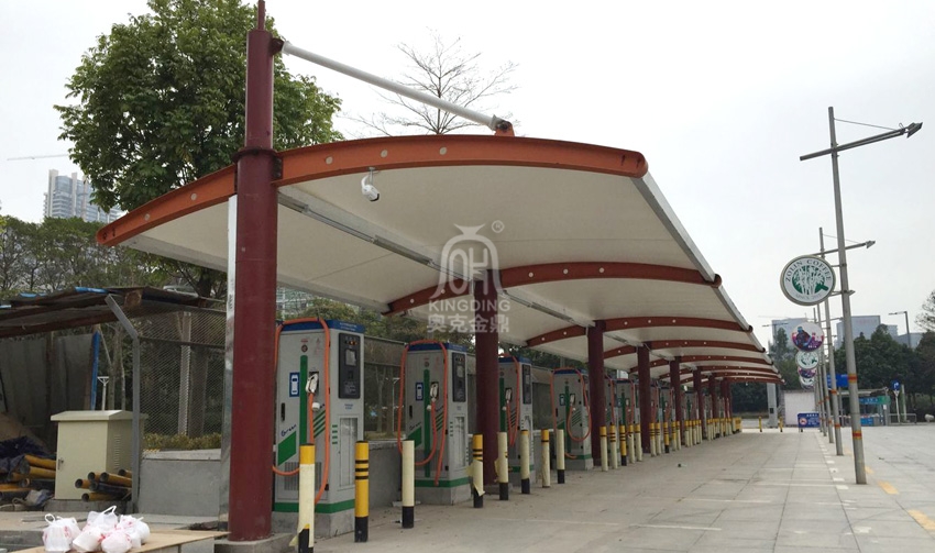 深圳寶安公交充電站膜結構工程