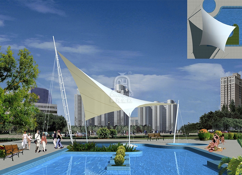 東江花園河堤公園景觀膜結構 